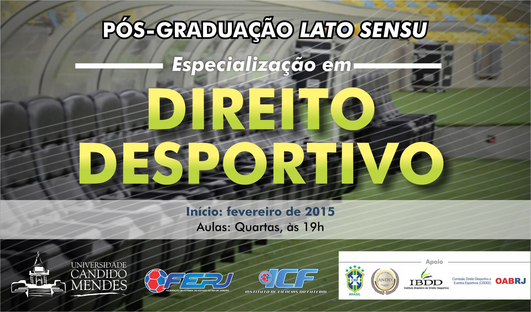 FERJ e UCAM promovem Curso de Pós Graduação, Especialização em Direito Desportivo