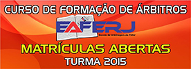 CURSO DE ÁRBITROS - MATRÍCULAS ABERTAS - TURMA 2015