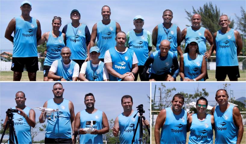 O staff da pré-temporada dos árbitros e assistentes