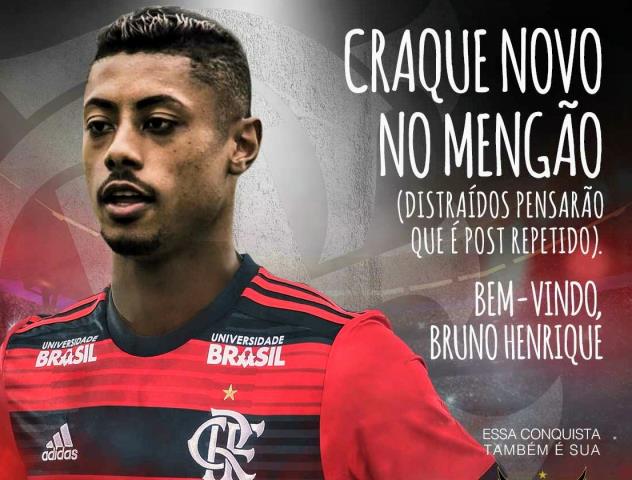 Flamengo oficializa a contratação de Bruno Henrique