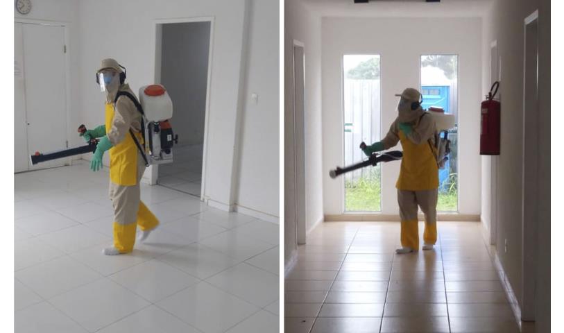 Americano realiza sanitização preventiva no seu CT