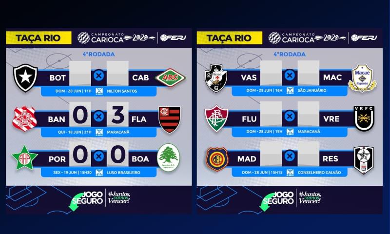 Complemento da 4ª rodada será no domingo