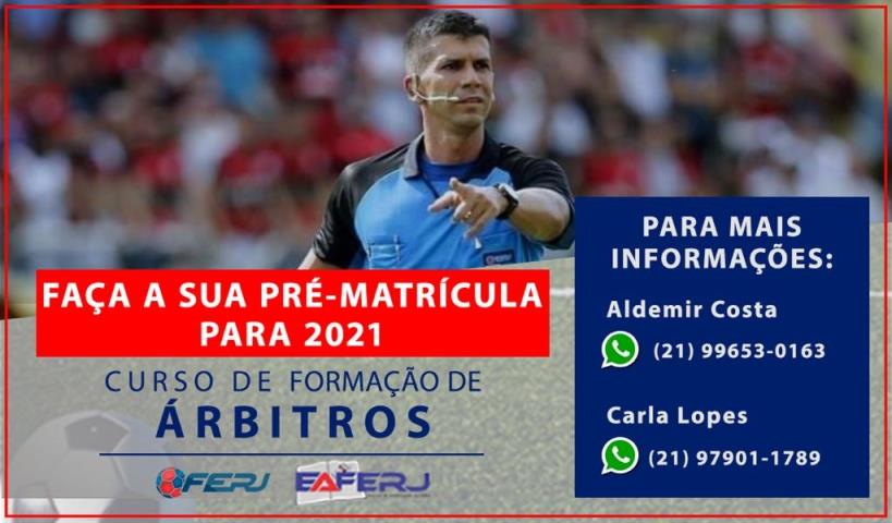 Pré-Matrículas do Curso de Formação de Árbitros-2021