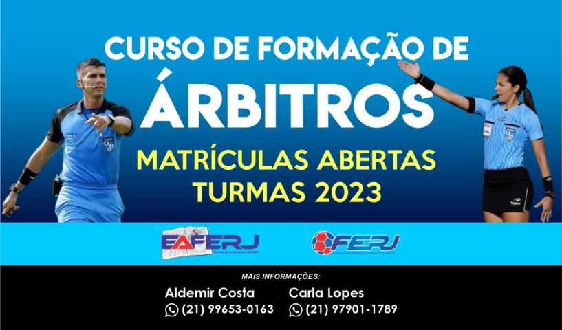 Curso de Formação de Árbitros - Turmas 2023 - matrículas abertas