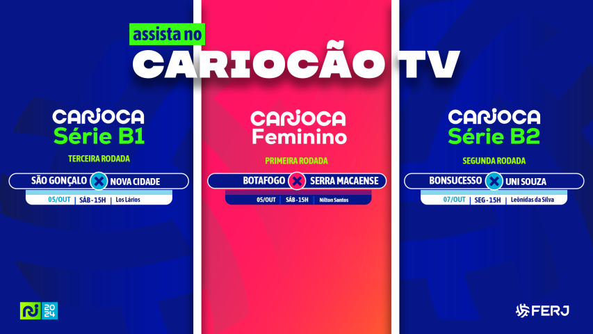 Cariocão TV na estreia do Feminino, na B1 e B2