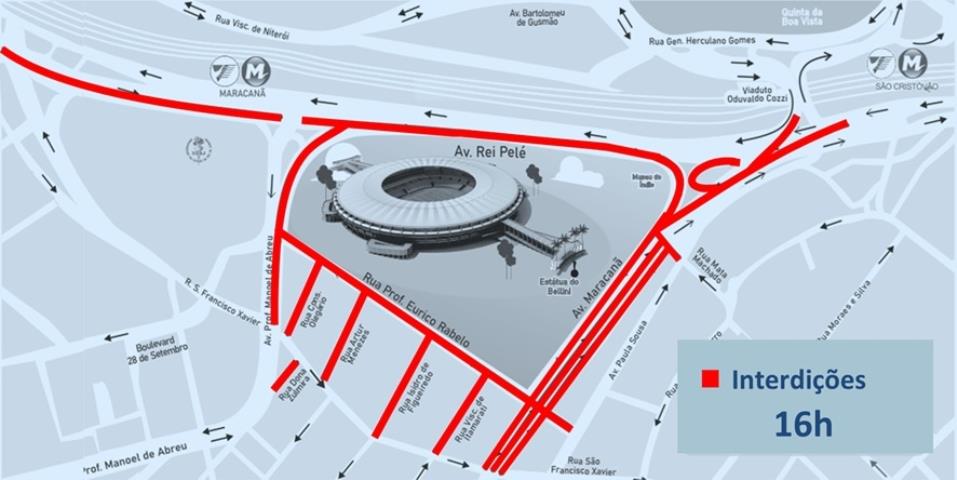 Flu x Atlético-MG e Fla x Peñarol: Informações de interdições, mobilidade e trânsito