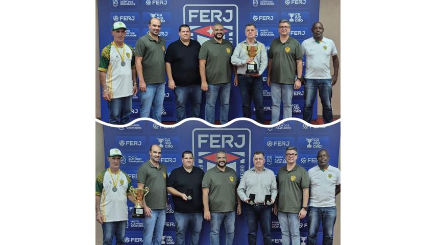 Campeã Sub-15, diretoria do Altense visita a sede da FERJ