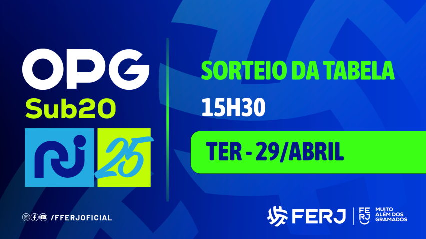OPG Sub-20: sorteio da tabela