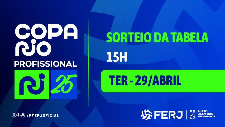 Sorteio da tabela da Copa Rio de Profissionais