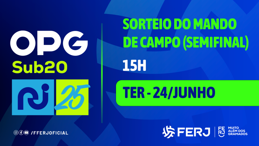 OPG: Sorteio dos mandos de campo das semifinais