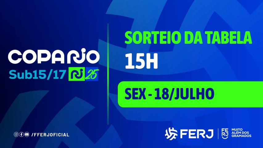 Sorteio de tabela da Copa Rio Sub-15 e Sub-17