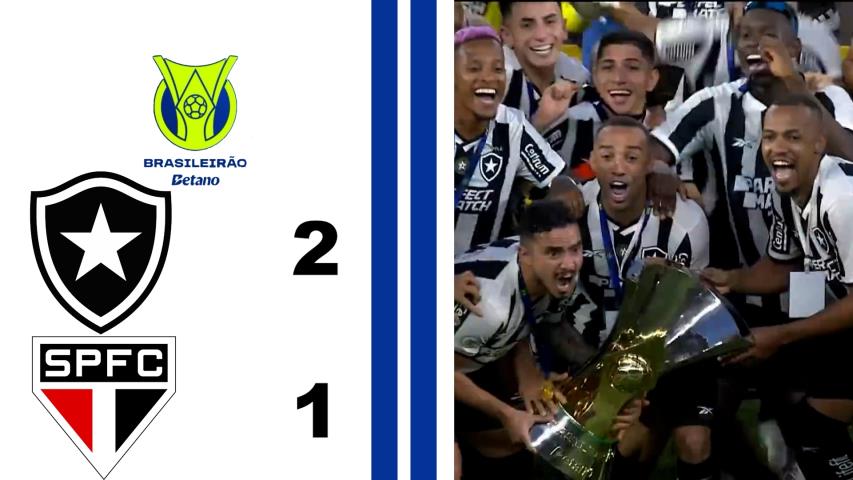 Botafogo 2x1 São Paulo - é Tricampeão Brasileiro