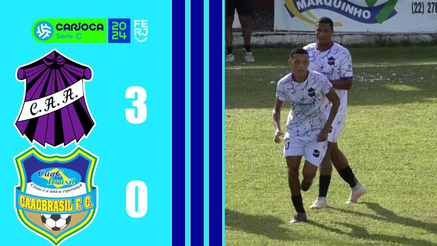 Campos 3x0 Caacbrasil - Carioca Série C - Taça Waldir Amaral - 5ªrodada
