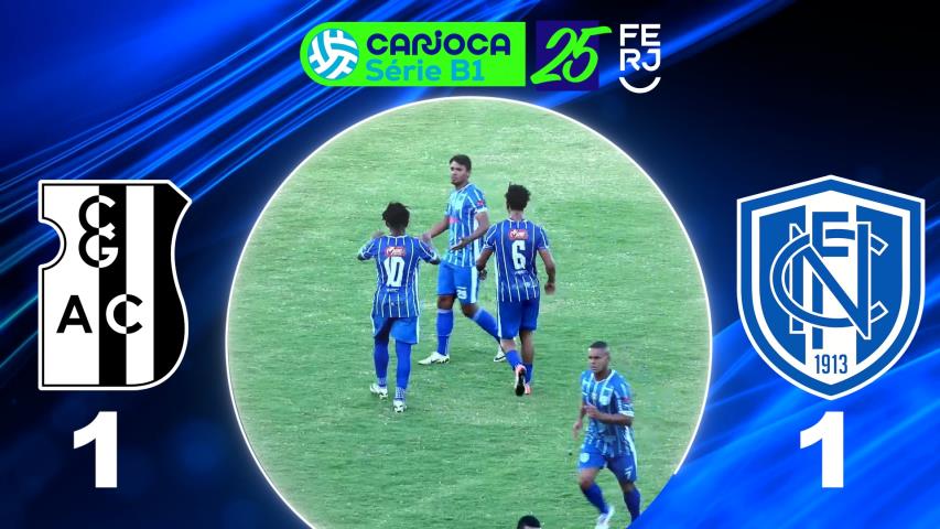 Carioca Série B1 PROF. (2025) - Taça Corcovado - 8ª Rodada - Campo Grande 1x1 Niteroiense