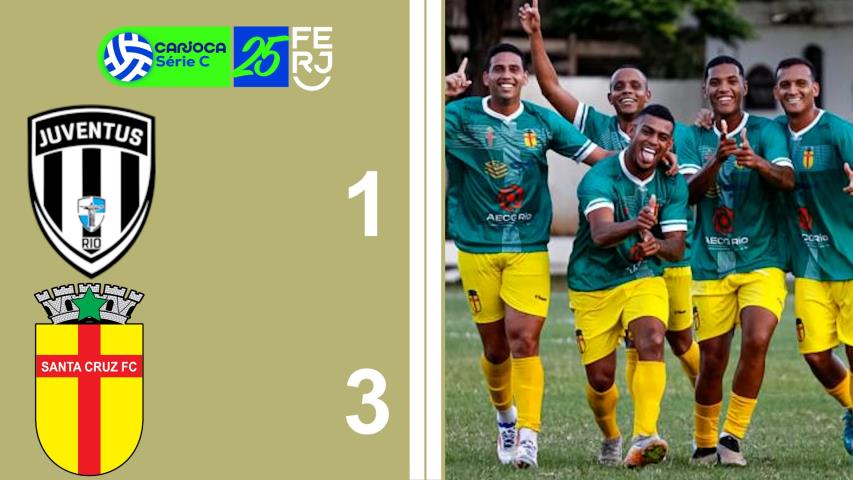 Carioca Série C Profissional (2025) - Taça Waldir Amaral - 3ª Rodada - Juventus 1x3 Santa Cruz