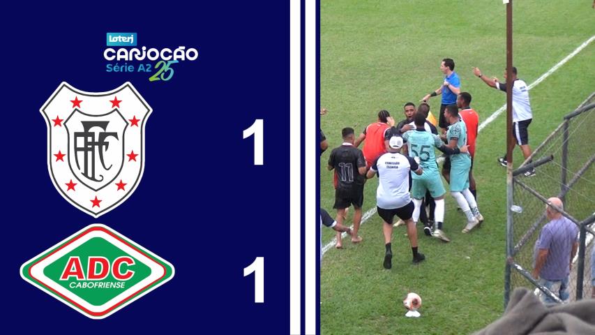 Cariocão Loterj Série A2 (2025) - Taça Santos Dumont - 4ª Rodada - Americano 1x1 Cabofriense