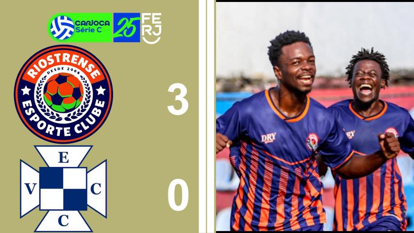 Carioca Série C Profissional (2025) - Taça Waldir Amaral - 9ª Rodada - Riostrense 3x0 Vera Cruz