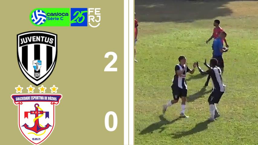 Carioca Série C Profissional (2025) -taça Waldir Amaral - 10ª ROD. - Juventus 2x0 Búzios
