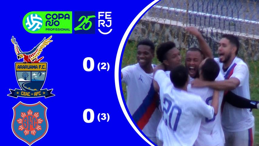 Copa Rio de Profissionais 2025 - 1ª Fase - Jogo de Volta - Araruama 0(2)x(3)0 Bonsucesso