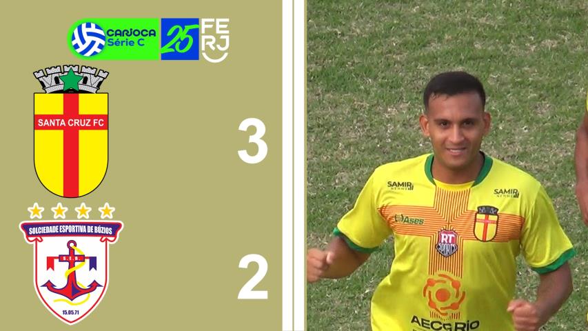 Carioca Série C Profissional (2025) - Taça Waldir Amaral - 8ª Rodada - Santa Cruz 3x2 Búzios