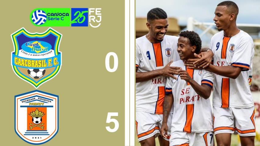 Carioca Série C Profissional (2025) - Taça Waldir Amaral - 8ª Rodada - Caacbrasil 0x5 Paraty