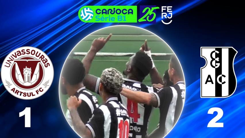 Carioca Série B1 PROF. (2025) - Taça Corcovado - 2ª Rodada - Univassouras Artsul 1x2 Campo Grande 