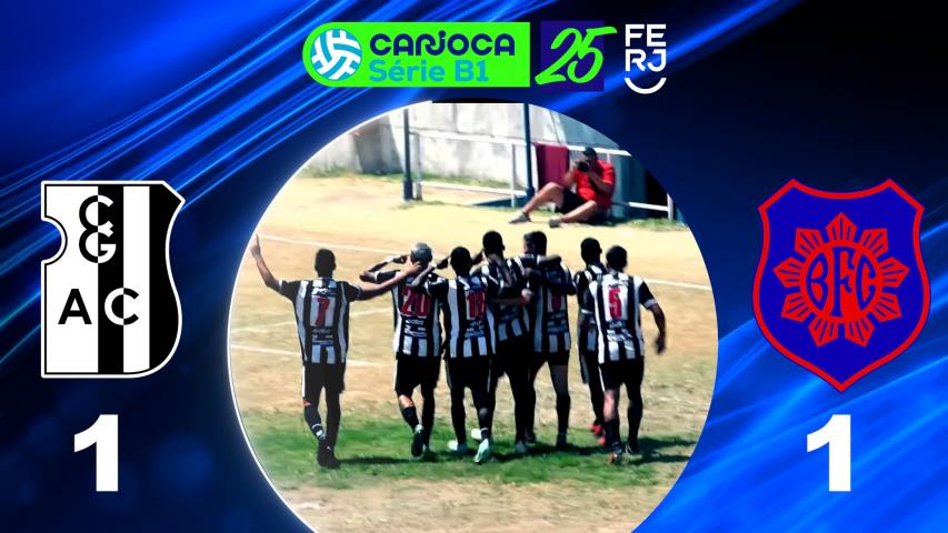 Carioca Série B1 Profissional (2025) - Taça Corcovado - 3ª Rodada - Campo Grande 1x1 Bonsucesso