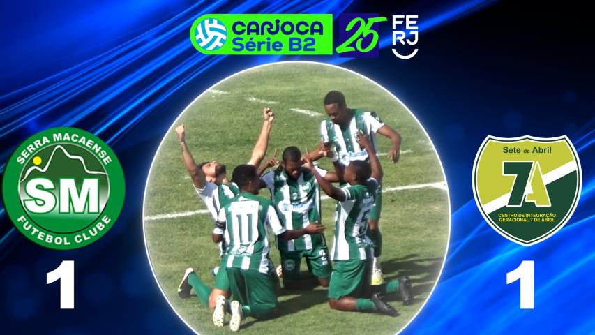 Carioca Série B2 Profissional (2025) - Taça Maracanã - 2ª Rodada - Serra Macaense 1x1 7 de Abril