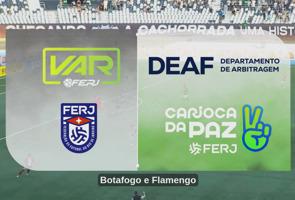 QUARTAS DE FINAL - BOTAFOGO X FLAMENGO - CHECAGEM DE UM POSSÍVEL CARTÃO VERMELHO
