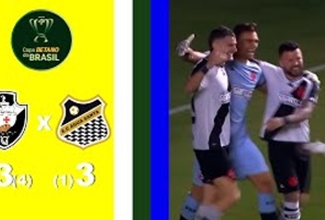 Vasco 3 (4)x(1) 3 Água Santa - Copa do Brasil - 2ª Fase